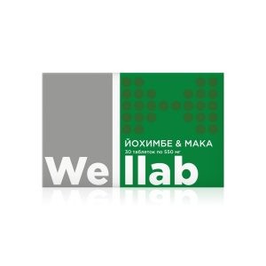 БАД для мужчин Welllab ЙОХИМБЕ & МАКА, 30 таблеток